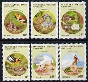 Benin 1995 Birds & Their Young complete set of 6, SG 1321-26, Mi 685-90 unmounted mint*