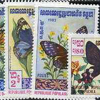 Kampuchea 1983 Butterflies complete perf set of 7 unmounted mint, SG 420-26, Mi 462-68*