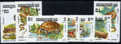 Kampuchea 1983 Reptiles complete unmounted mint set of 7, SG 454-60, Mi 496-502*
