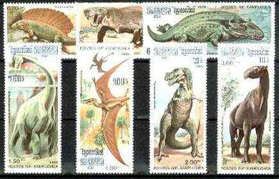 Kampuchea 1986 Prehistoric Animals complete unmounted mint set of 7, SG 699-705, Mi 741-47*