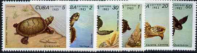 Cuba 1983 Turtles complete set of 6 unmounted mint, SG 2923-28, Mi 2766-71*