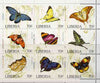 Liberia 1996 Butterflies unmounted mint sheetlet containing complete set of 9 values