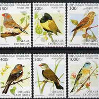 Togo 1996 Exotic Birds unmounted mint complete set of 6, Mi 2473-78*