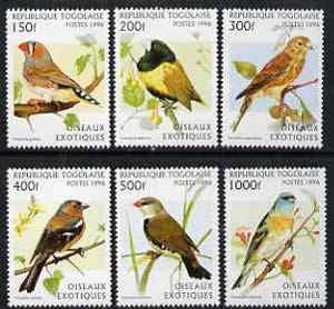 Togo 1996 Exotic Birds unmounted mint complete set of 6, Mi 2473-78*