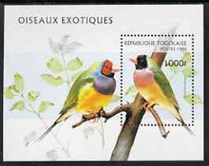 Togo 1996 Exotic Birds unmounted mint m/sheet, Mi BL 400