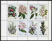 Staffa 1972 Flowers #02 perf set of 8 values (1p to 50p) unmounted mint