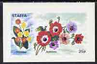 Staffa 1972 Flowers #01- Cowslip & Anemone 35p imperf souvenir sheet unmounted mint