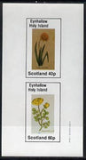 Eynhallow 1982 Flowers #07 (Daffodil & Batchellor) imperf set of 2 values (40p & 60p) unmounted mint