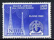 India 1961 Silver Jubilee of All India Radio unmounted mint, SG 440*