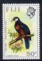 Fiji 1975 White-Throated Pigeon 50c from Birds & Flowers def set, unmounted mint SG 518*