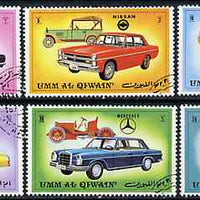 Umm Al Qiwain 1972 Cars (Vintage & Modern) set of 6 cto used, Mi 637-42