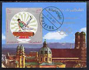 Fujeira 1971 Munich Olympics imperf m/sheet (Pommel Horse) cto used, Mi BL 53B