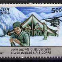 India 1997 Silver Jubilee of APS Corps (Helicopter & Mountains) unmounted mint SG 1697*