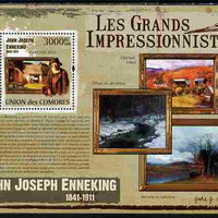 Comoro Islands 2009 The Impressionists - John Joseph Enneking perf souvenir sheet unmounted mint