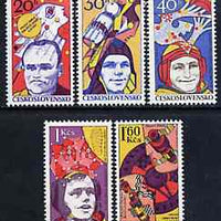 Czechoslovakia 1977 Space Research unmounted mint set of 5, SG 2367-71, Mi 2402-06
