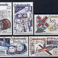 Czechoslovakia 1979 Soviet-Czech Space Flight unmounted mint set of 5, SG 2449-53, Mi 2488-92