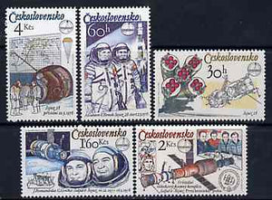 Czechoslovakia 1979 Soviet-Czech Space Flight unmounted mint set of 5, SG 2449-53, Mi 2488-92