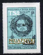 Tonga - Niuafo'ou 1983 Map 2p self-adhesive opt'd SPECIMEN, as SG 16 unmounted mint