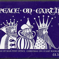 Isle of Man 1991 Christmas £4.16 booklet complete and very fine, SG SB28
