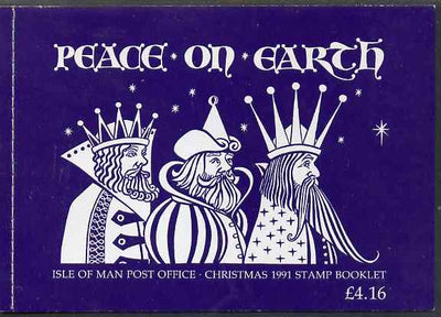 Isle of Man 1991 Christmas £4.16 booklet complete and very fine, SG SB28
