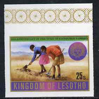 Lesotho 1981 Duke of Edinburgh Award Scheme 25s Gardening imperf unmounted mint, pairs & gutter pairs available - price pro-rata, SG 464var