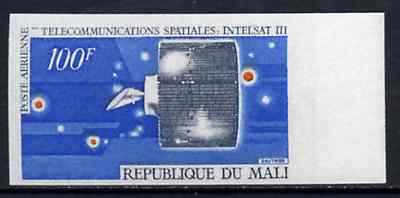 Mali 1970 Space Telecommunications 100f Intelstat Satellite unmounted mint imperf from limited printing, as SG 233