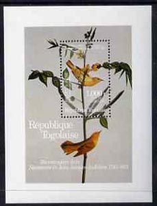 Togo 1985 Birth Bicentenmary of John Audubon (Birds) unmounted mint m/sheet, SG MS 1825