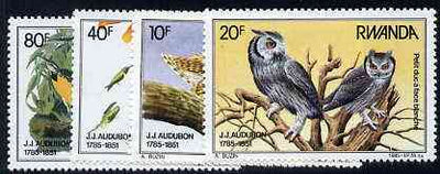 Rwanda 1985 Birth Bicentenmary of John Audubon (Birds) unmounted mint set of 4, SG 1237-40*