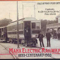 Isle of Man 1993 Centenary of Manx Electric Railway £4.44 booklet complete and very fine, SG SB34