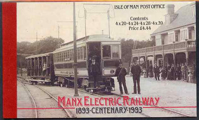 Isle of Man 1993 Centenary of Manx Electric Railway £4.44 booklet complete and very fine, SG SB34