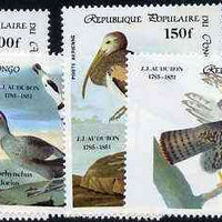 Congo 1985 Birth Bicentenmary of John Audubon (Birds) perf set of 4 unmounted mint, SG 985-88