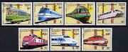 Kampuchea 1989 Trams & Trains complete set of 7 fine cto used, SG 960-66*