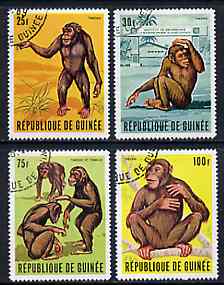 Guinea - Conakry 1969 Tarzan (Chimpanzees) set of 4 fine cto used, SG 689-92, Mi 532-35*