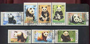 Mongolia 1990 The Giant Panda complete set of 8 very fine cto used, SG 2129-36*