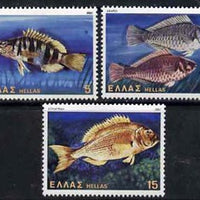 Greece 1981 Fish set of 3 from Shells, Fishes, & Butterflies set, SG 1560-62