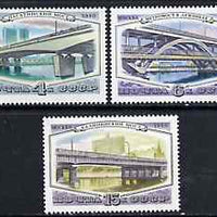 Russia 1980 Moscow Bridges set of 3 unmounted mint, SG 5078-80, Mi 5023-25*