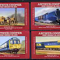 Match Box Labels - Railways set of 4 from 'Speed Through The Ages' set of 18, superb unused condition (Arthur Cooper Series)