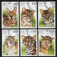 Benin 1996 Wild Cats complete set of 6 cto used, SG 1389-94