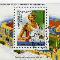 Sahara Republic 1996 Atlanta Olympic Games perf m/sheet (Running & Stadium) cto used