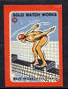Match Box Labels - Swimming (No.19 from 'Sport' set of 24) very fine unused condition (Czechoslovakian Solo Match Co Series)