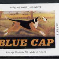 Match Box Labels - Blue Cap (No.9 from a series of 18 Pub signs) very fine unused condition (Lanchester Taverns)