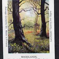Match Box Labels - Woodlands (No.11 from a series of 18 Pub signs) very fine unused condition (Lanchester Taverns)