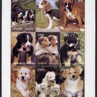 Kyrgyzstan 1998 Dogs perf sheetlet containing complete set of 9 values
