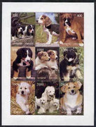 Kyrgyzstan 1998 Dogs perf sheetlet containing complete set of 9 values