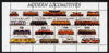 Touva 1997 Modern Locomotives #1 perf sheetlet containing complete set of 4 values cto used