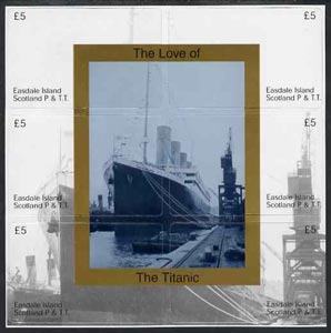 Telephone Card - Easdale set of 6 £5 (collector's) cards forming a composite picture of the Titanic