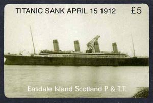 Telephone Card - Easdale Titanic #03 £5 (collector's) card (green & white from a limited edition of 1200)