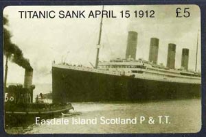 Telephone Card - Easdale Titanic #06 £5 (collector's) card (green & white from a limited edition of 1200)