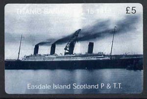 Telephone Card - Easdale Titanic #13 £5 (collector's) card (blue & white from a limited edition of 1200)