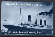 Telephone Card - Easdale Titanic #14 £5 (collector's) card (blue & white from a limited edition of 1200)